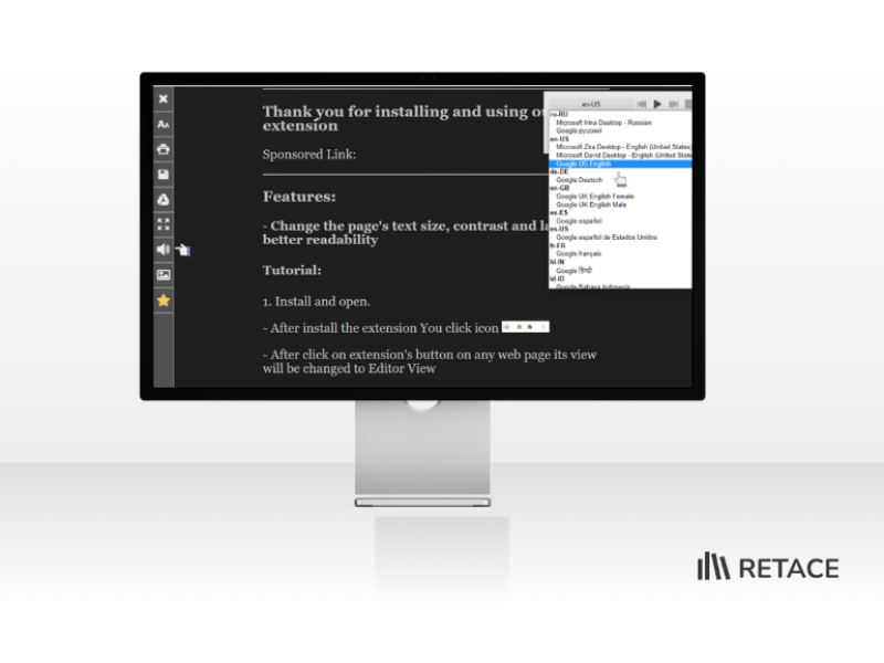 Uso da extensão Reader Mode